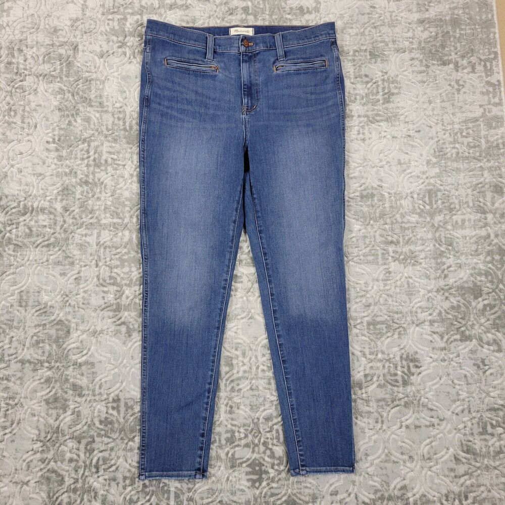 Madewell Jeans Womens 32T Blue Roadtripper Jeggings Cotton Stretch Indigo Slim